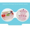 cheap foodgrade plastic portable 3 pieces wholesale tableware for sale